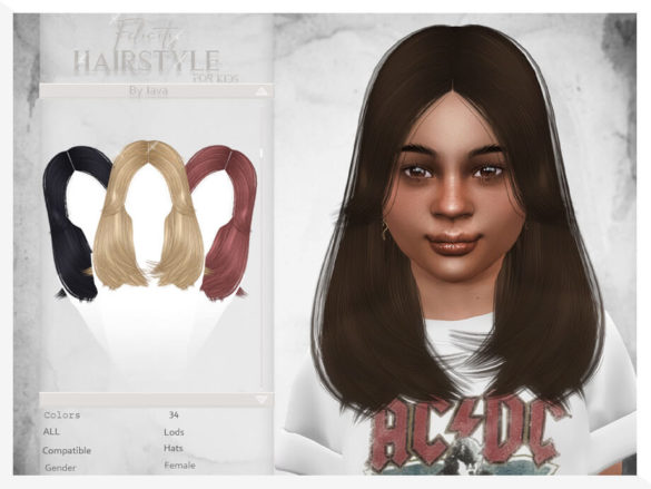The Sims 4 Felicity (Child Hairstyle) by JavaSims