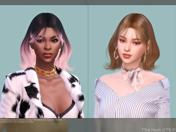 The Sims 4 Female Hair G75 by Daisy-Sims at TSR