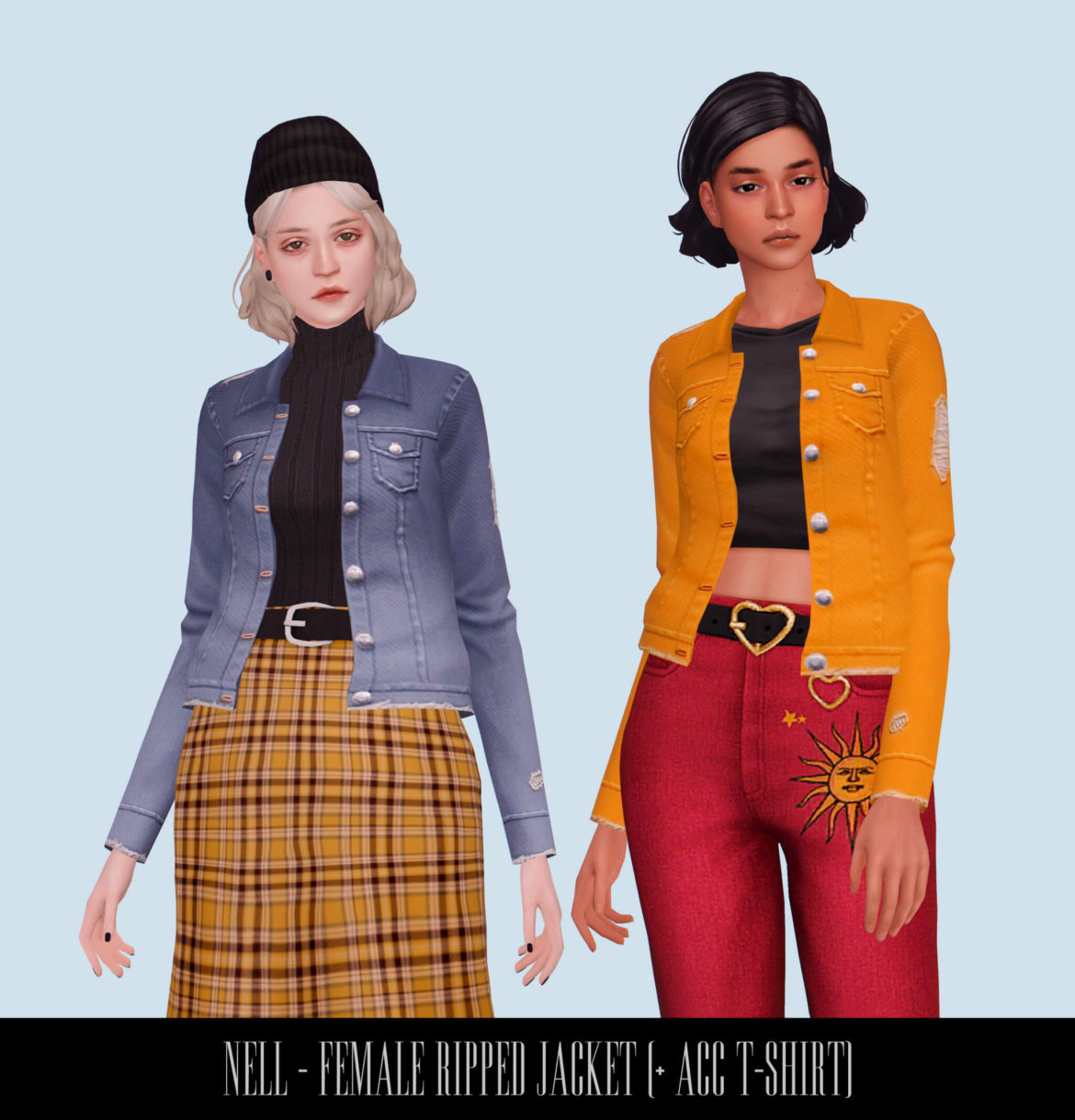 The Sims 4 female ripped jacket