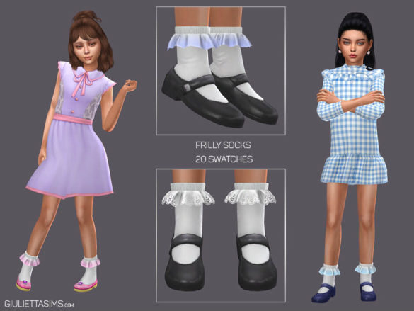 The Sims 4 Frilly Socks For Kids at Giulietta