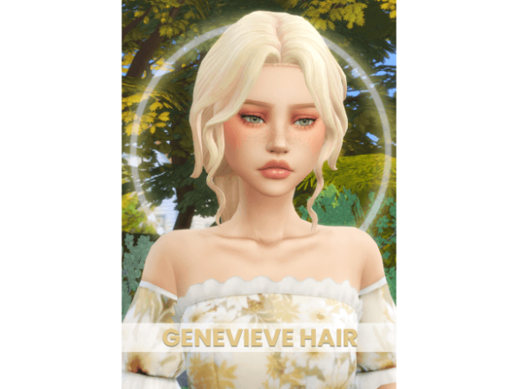 The Sims 4 GENEVIEVE HAIR by Lady Simmer