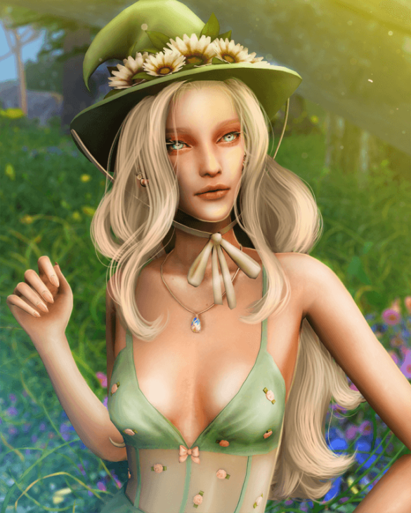 The Sims 4 hat by clumsyalienn bodyskirt