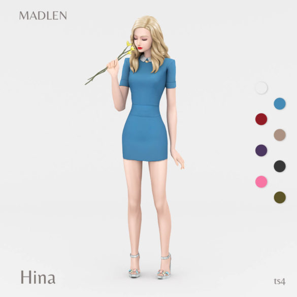The Sims 4 hina outfit cute little collar dress