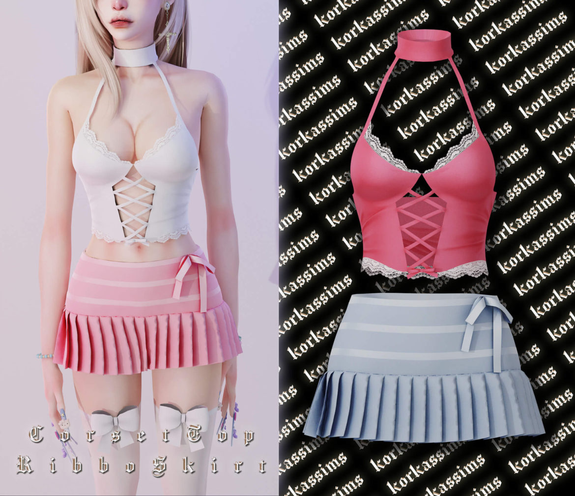 jade bodysuitcorset top new mesh by korkassims
