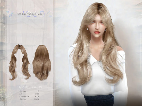 The Sims 4 Just right curly hair by wingssims