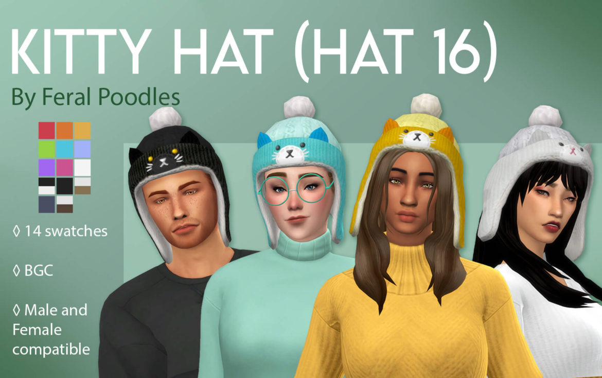 The Sims 4 kitty hat hat 16 ts4 maxis match cc