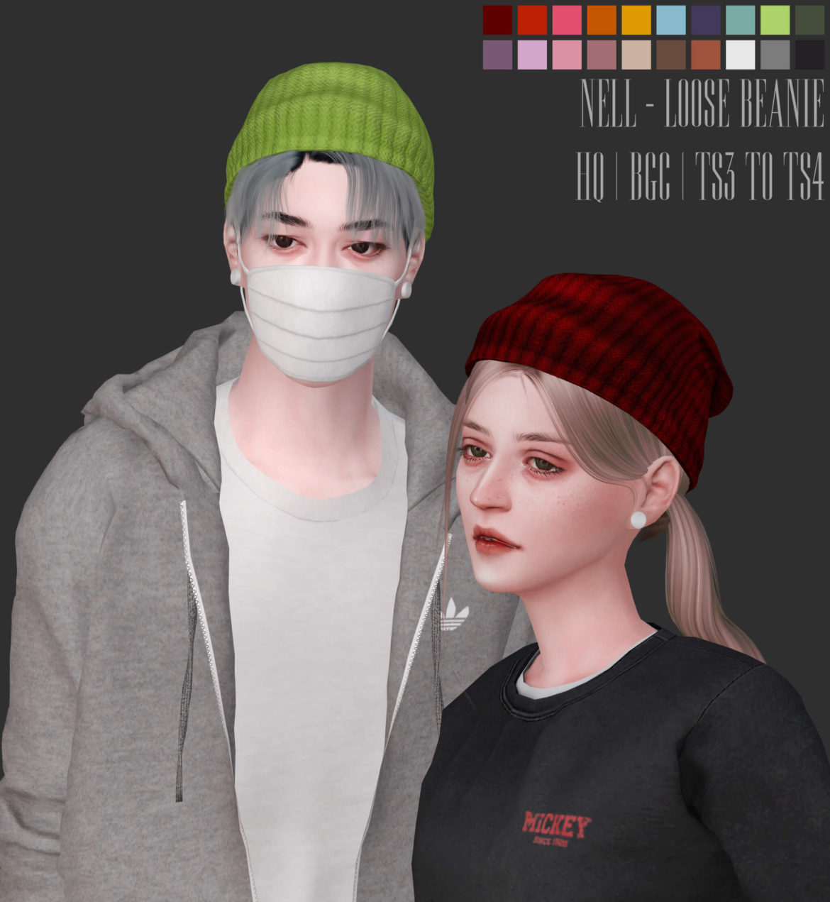 The Sims 4 loose beanie mitts loose beanie hq
