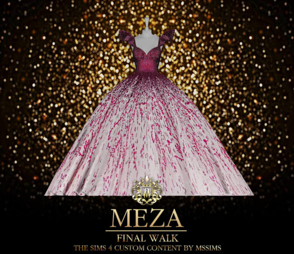 The Sims 4 MEZA FINAL WALK GOWN at MSSIMS