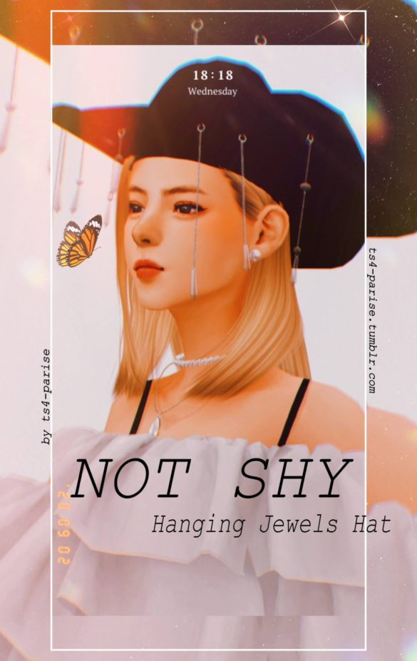 The Sims 4 not shy hanging jewels hat the ryujin sim