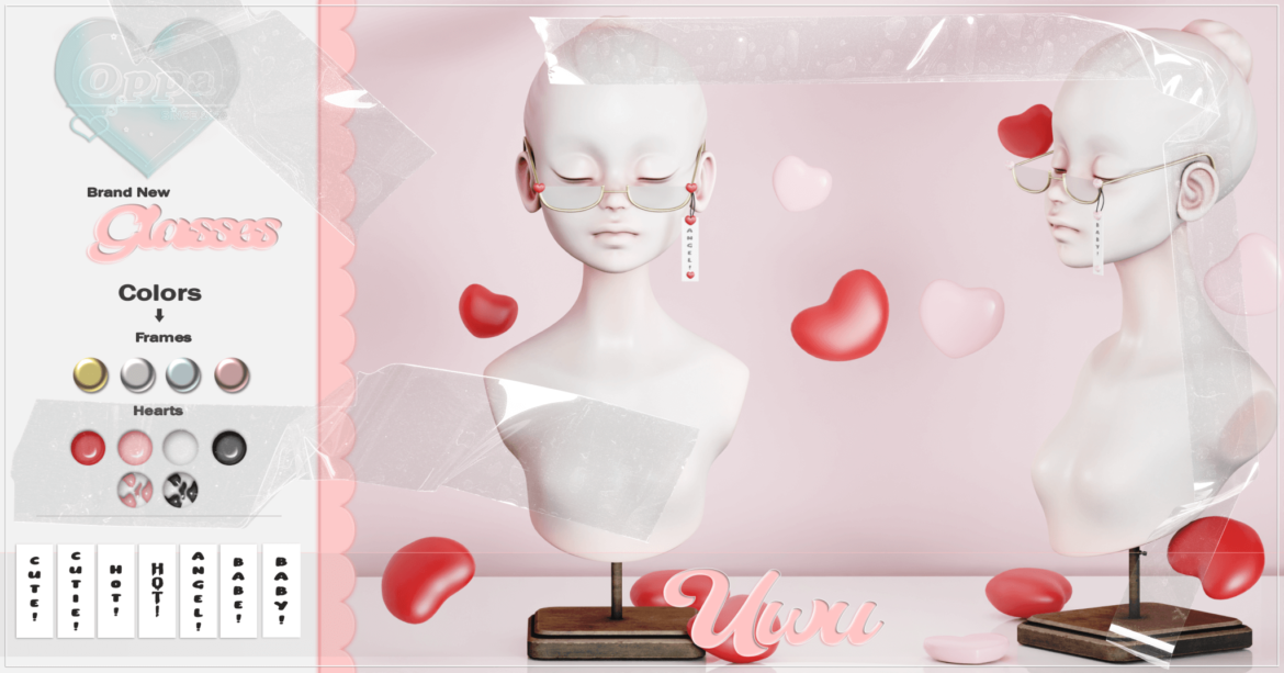 OPPASIMS™ | Uwu Glasses | Free!♡ HAPPY VALENTINES