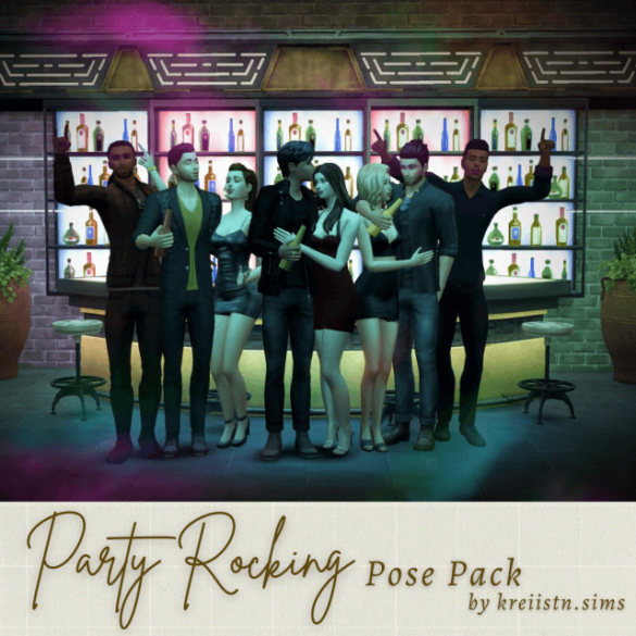 The Sims 4 party rocking pose pack - Best Sims Mods