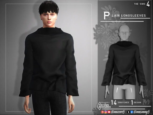 The Sims 4 Plain Longsleeves by Mazero5