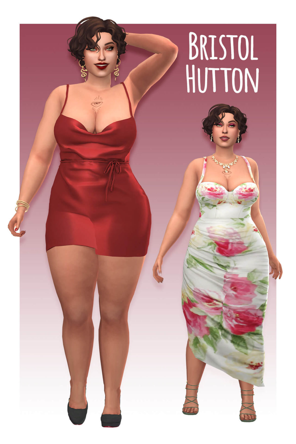 The Sims 4 plus size party lookbook