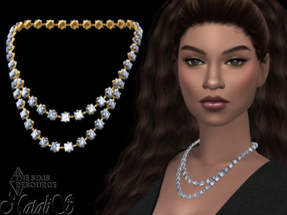 Princess cut crystal double necklace by NataliS