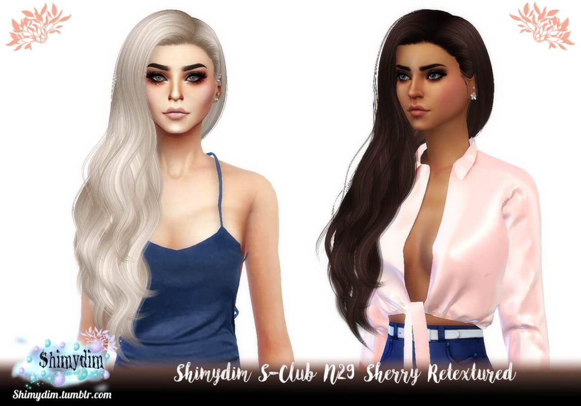 S-Club N29 Sherry Hair Retexture Sims