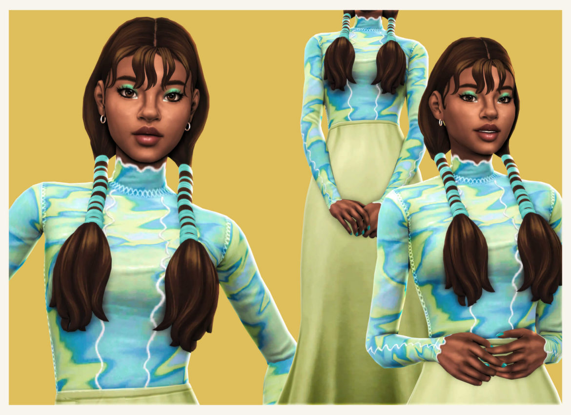 The Sims 4 serenity ccs ambar set is super cute