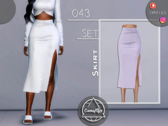 The Sims 4 SET 043 – Skirt by Camuflaje at TSR