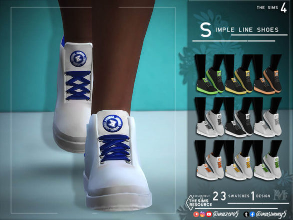 The Sims 4 Simple Line Shoes by Mazero5 at TSR