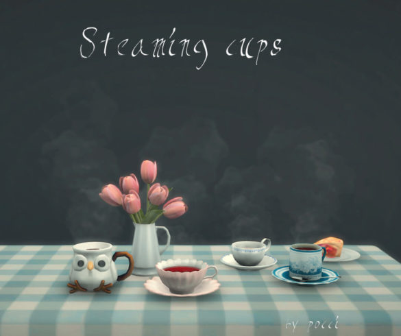 The Sims 4 steaming cups