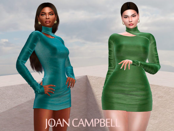 The Sims 4 Stone Velvet Dress by Joan Campbell Beauty