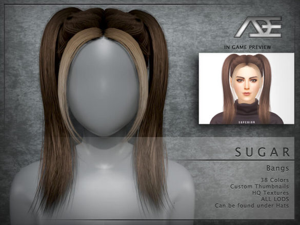 The Sims 4 Sugar (Bangs) by Ade_Darma