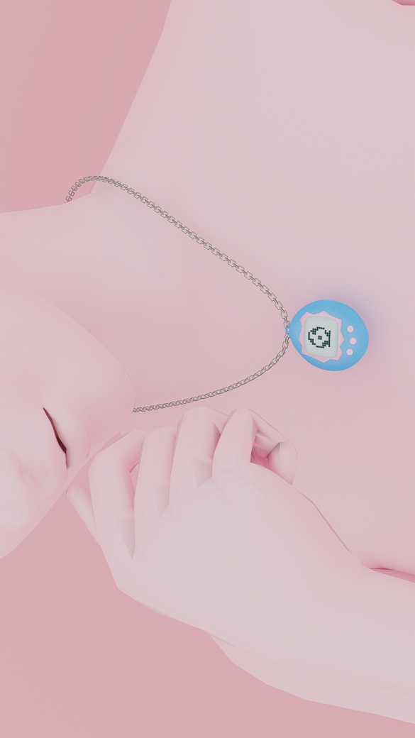 The Sims 4 tamagotchi necklace