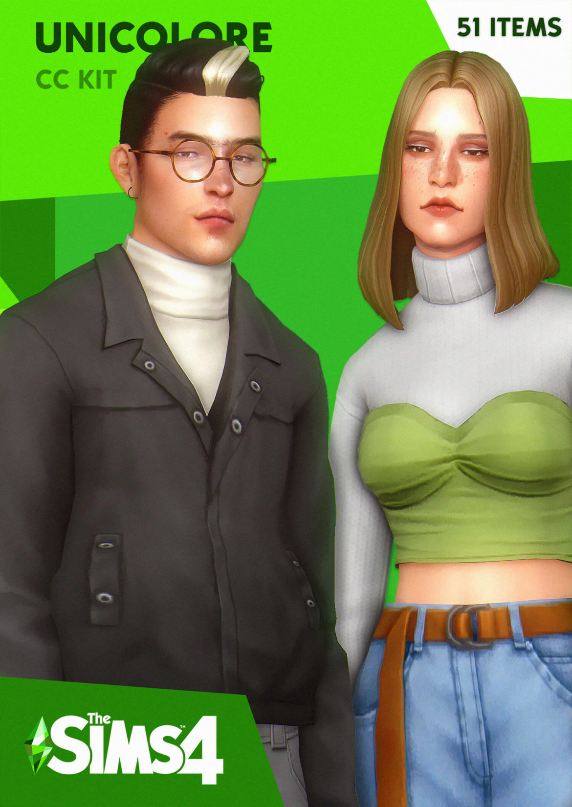 The Sims 4 unicolore custom content kit 51 items