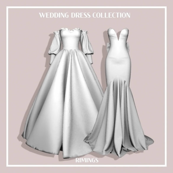 The Sims 4 Wedding Dress Set at RIMINGs