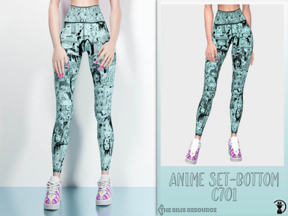 The Sims 4 Anime Set-Bottom C701 by turksimmer at TSR
