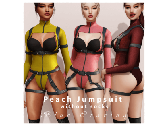 blue craving – peach jumpsuit without socks