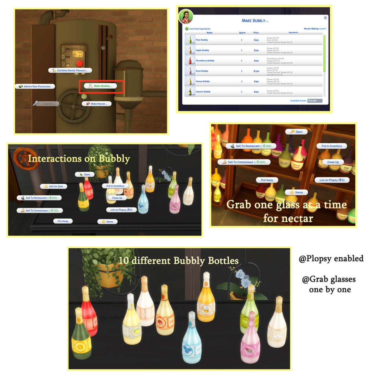 The Sims 4 BUBBLY CHAMPAGNE BOTTLES at Icemunmun