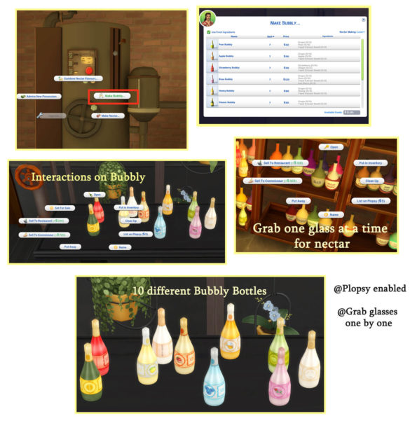 The Sims 4 BUBBLY CHAMPAGNE BOTTLES at Icemunmun