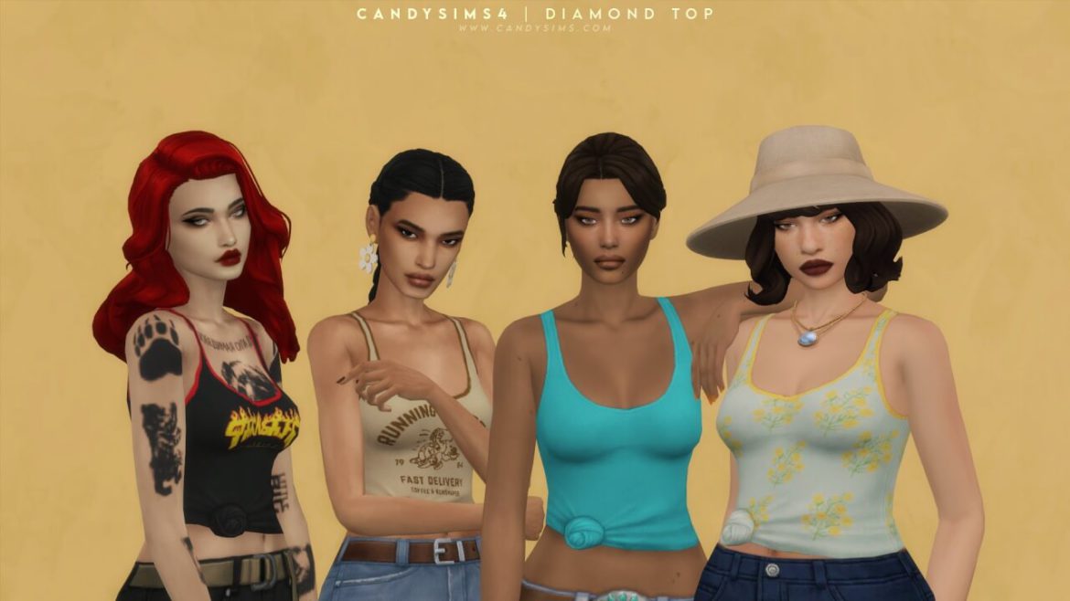 The Sims 4 DIAMOND TOP at Candy Sims 4