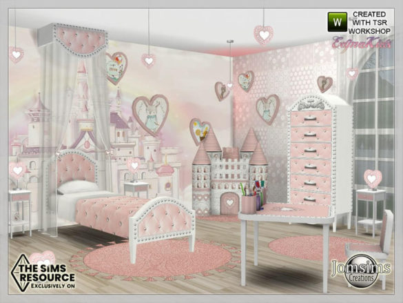 The Sims 4 Edjna kids bedroom by jomsims at TSR