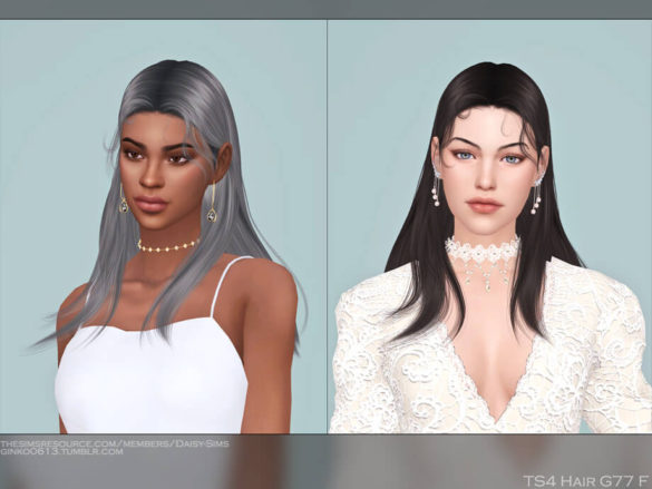 The Sims 4 Female Hair G77 by Daisy-Sims