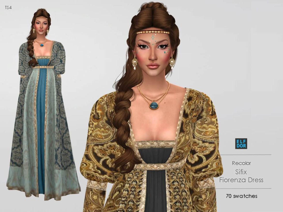 The Sims 4 Fiorenza Dress at Elfdor Sims