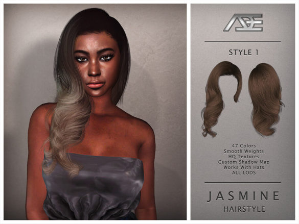The Sims 4 Jasmine / Style 1 (Hairstyle) by Ade_Darma