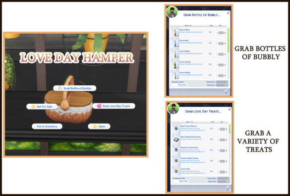 The Sims 4 LOVE DAY HAMPER AND DISPLAY at Icemunmun