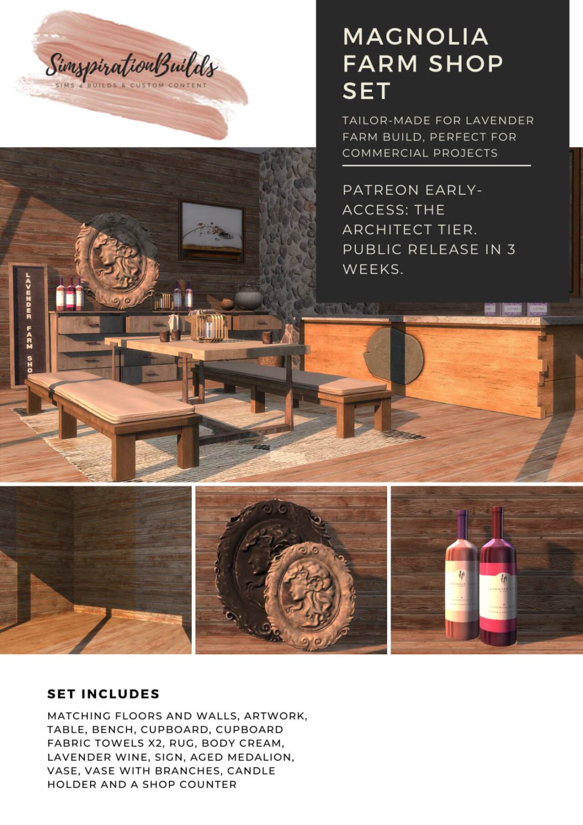 Magnolia Farm Shop Set at Simspiration Builds