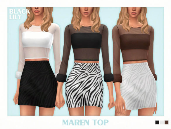 The Sims 4 Maren Top by Black Lily at TSR