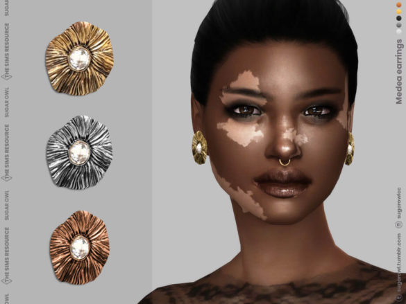 The Sims 4 Medea earrings by sugar owl from TSR