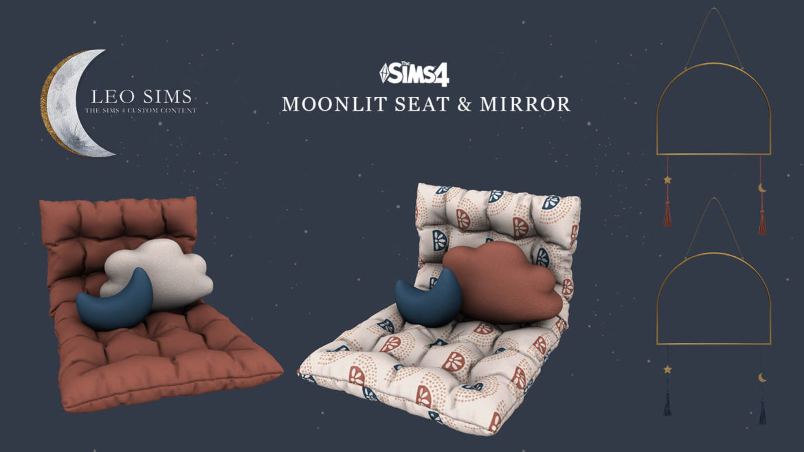 The Sims 4 Moonlit Seat and Mirror at Leo Sims
