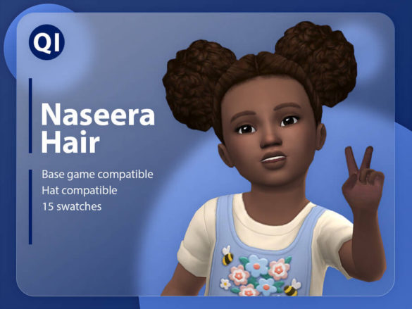 The Sims 4 Naseera Hair by qicc