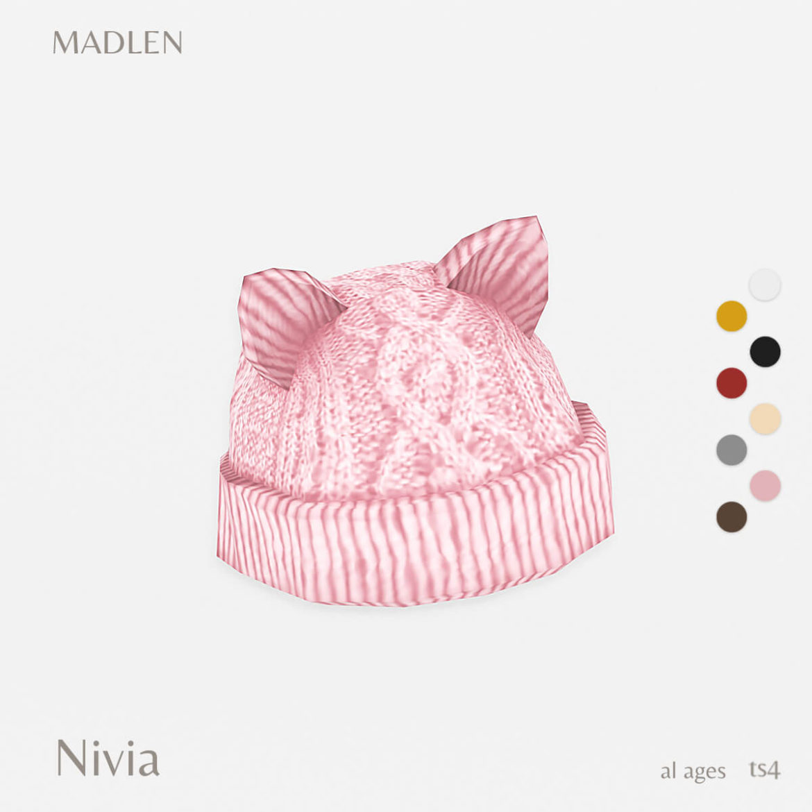 The Sims 4 nivia hat knitted cat ear hat