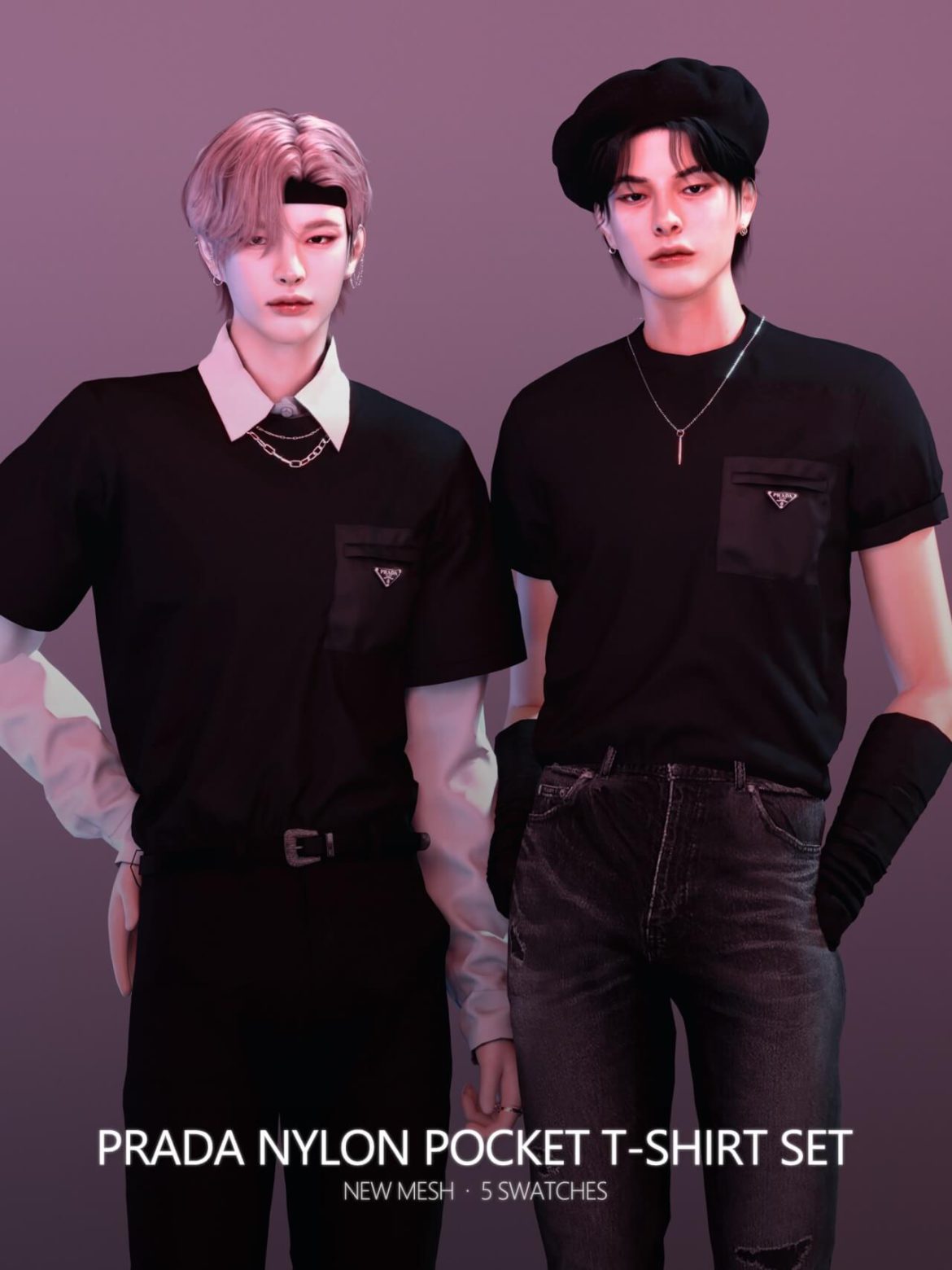 The Sims 4 Nylon Pocket T-Shirt Set at Rona Sims