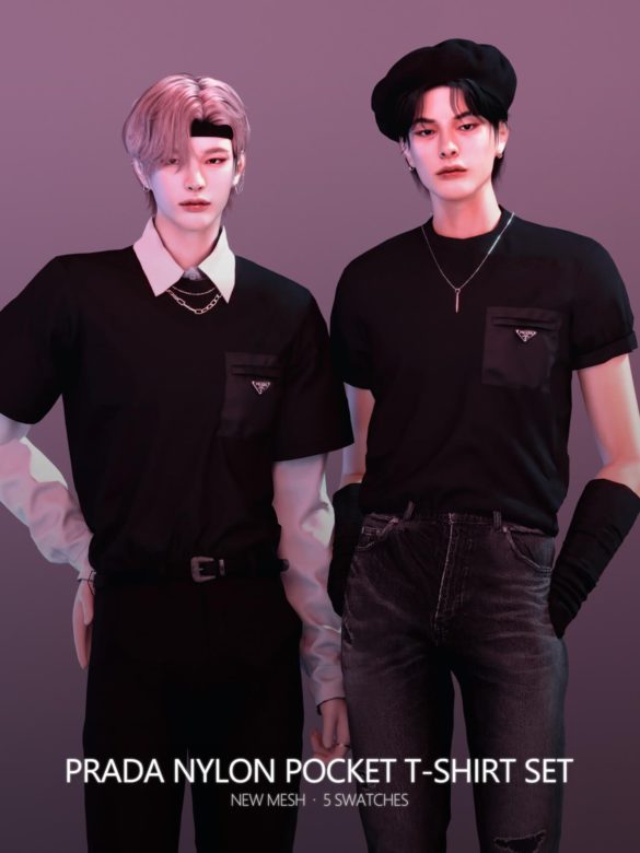 The Sims 4 Nylon Pocket T-Shirt Set at Rona Sims