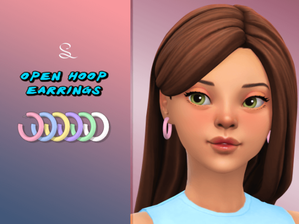 The Sims 4 open hoop earrings