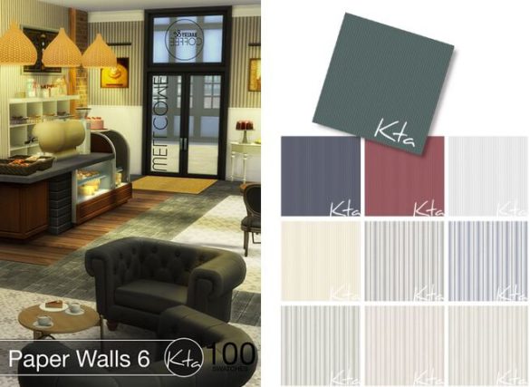 The Sims 4 Paper Walls 6 at Ktasims