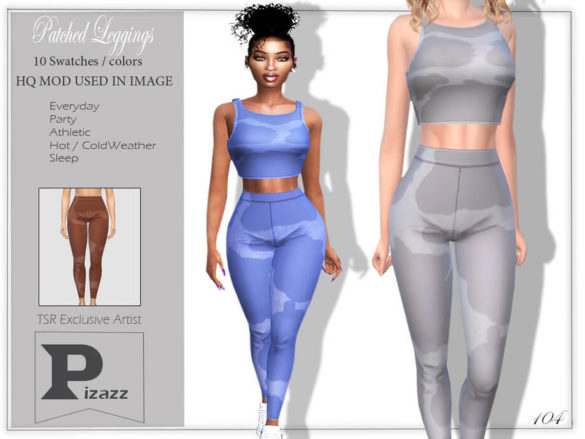 The Sims 4 Patched Leggings by pizazz