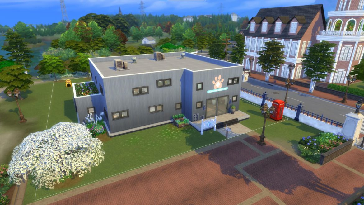 The Sims 4 Pawstone Vet Clinic no cc